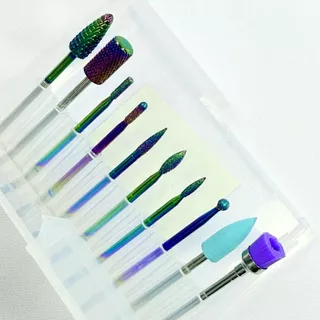 Kit 10 Brocas Profissionais Para Unhas Gel, Fibra e Polygel em Oferta na Shopee