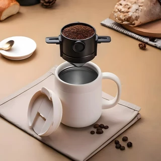 Mini Filtro de Café Portátil com Malha Inox – Reutilizável, Sem Papel, Para Copos e Canecas marisa em Oferta na Shopee