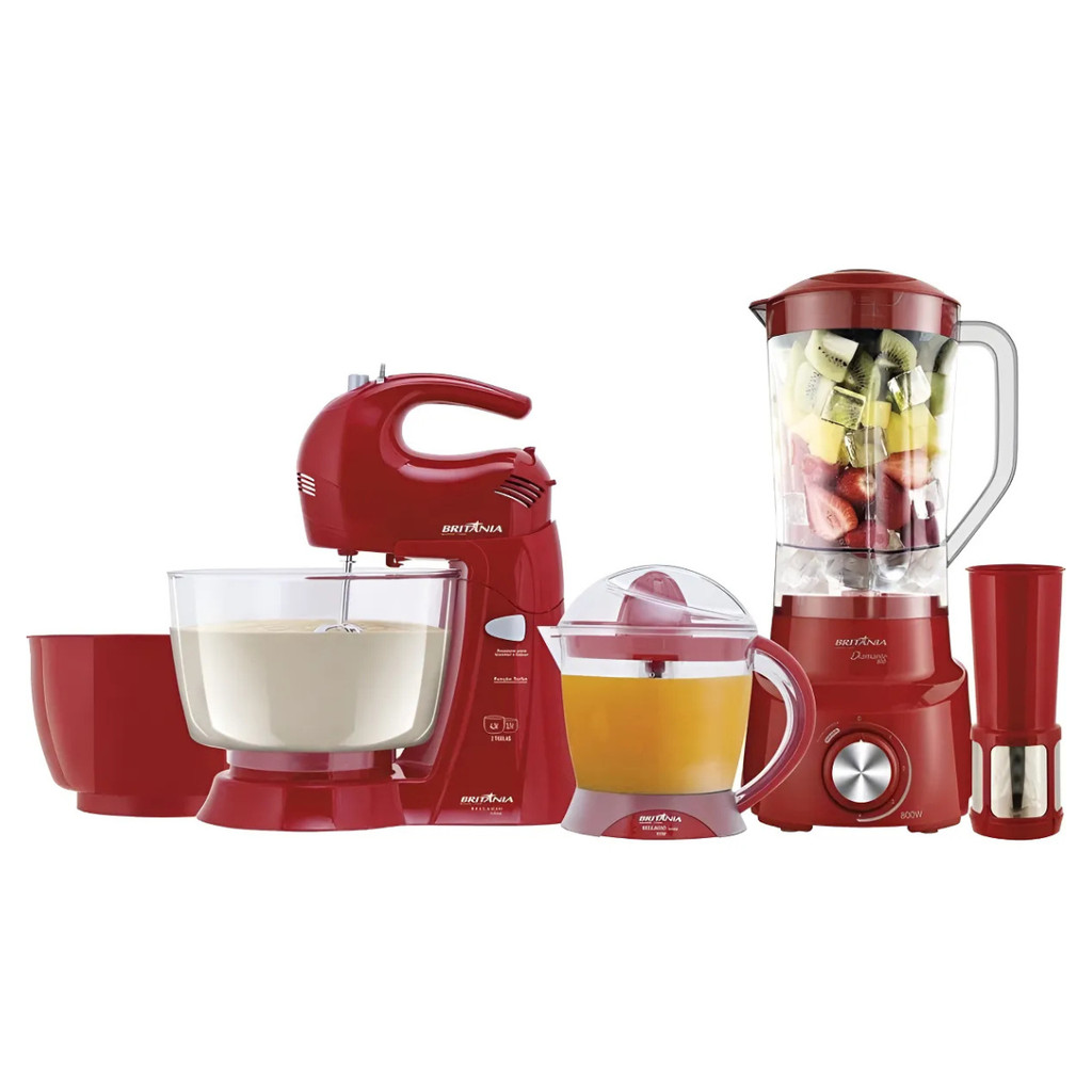 KIT COZINHA 3 EM 1 BRITÂNIA 220V BATEDEIRA,ESPREMEDOR E LIQU