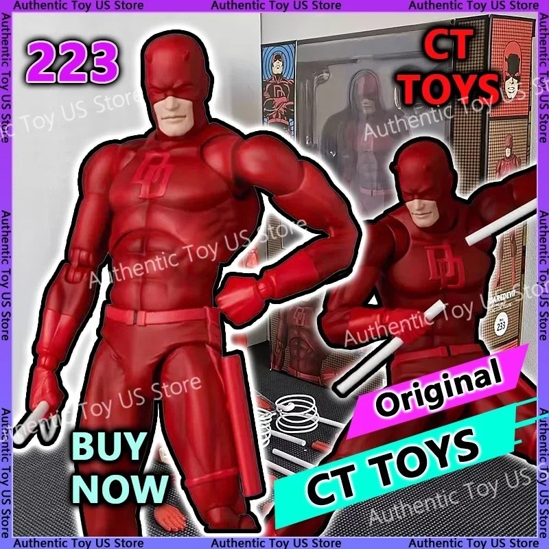 Ct Toys DAREDEVIL Mafex 223 Action Figure Versão Em Quadrinhos