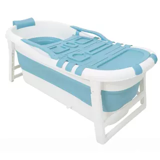 Banheira Ofurô Dobrável Portátil 300l Azul Adulto 