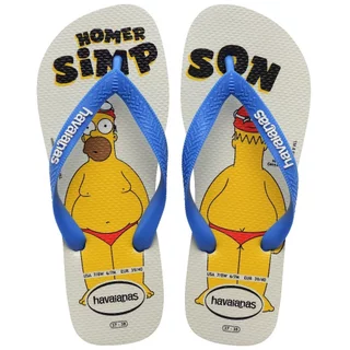 Havaianas Simpsons Branco/Azul em Oferta na Shopee