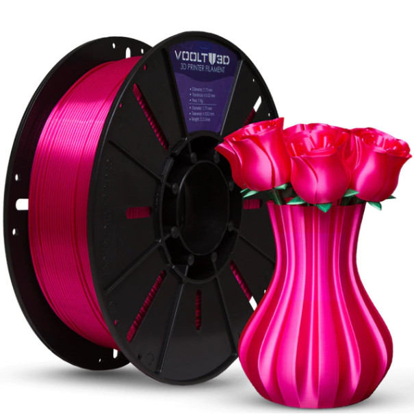 Filamento Voolt PLA Rosa Choque V-Silk - 1Kg | Shopee Brasil