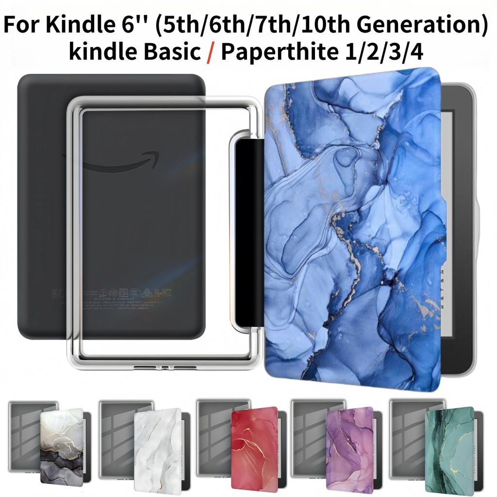 Sakenitly Custodia Per Kindle Paperwhite 5a/6a/7a Generazione (2012/2013/2015) – Cover Leggera In PU Con Chiusura Automatica