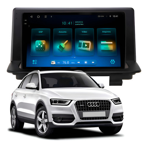 Multimídia Adak Octacore Audi Q3 Até 2019 4+64gb 4g 9p