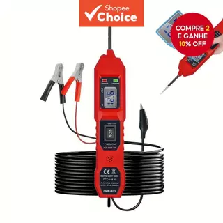 Testador De Circuito De Carro Automotivo 6-24V DC Sonda Potência Elétrico Com Luz LED De Duas Cores E Display Digital , em Oferta na Shopee