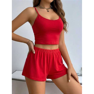 Pijama Blogueira Baby Doll Feminino Suede Cropped em Oferta na Shopee