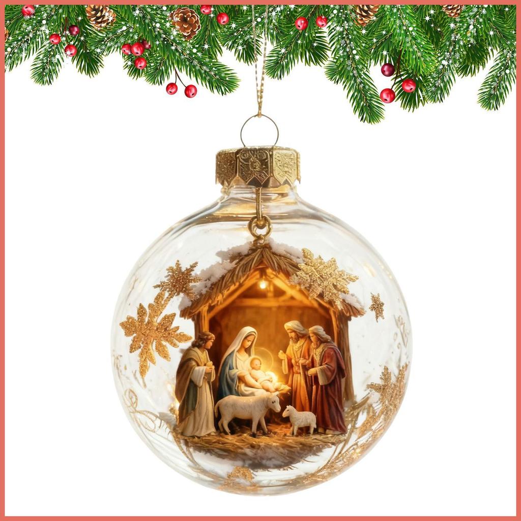 Jesus Enfeites De Natal 3D Globo Religioso Decoração Para Casa Árvore Aniversário Dia Das Bruxas explanbr