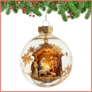 Jesus Enfeites De Natal 3D Globo Religioso Decoração Para Casa Árvore Aniversário Dia Das Bruxas explanbr