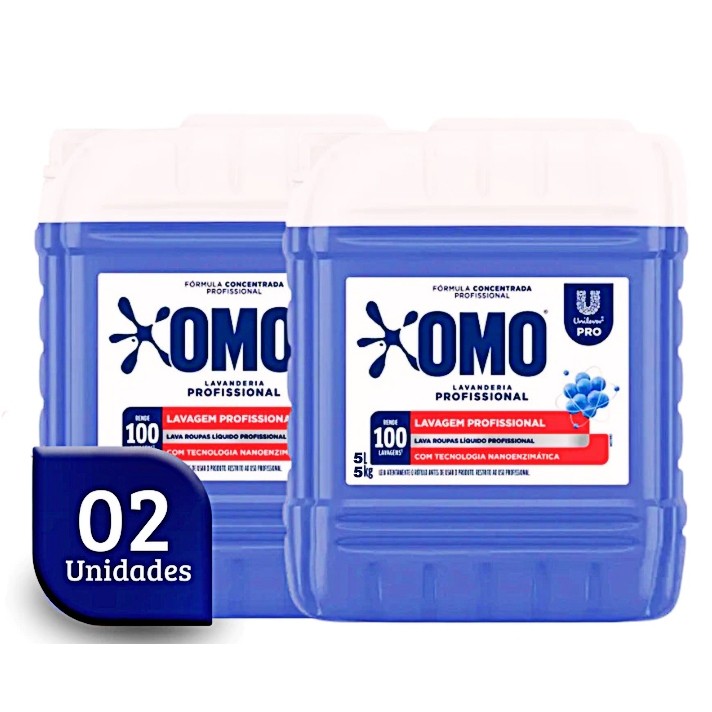 Kit 2und Lava Roupas Líquido Lavanderia Pro Omo