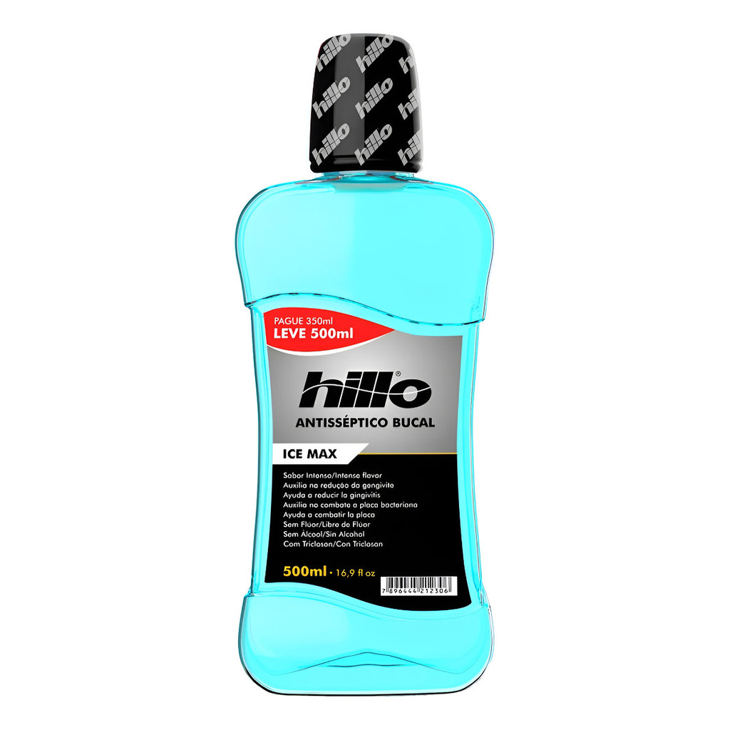 Enxaguante Bucal Antisséptico 500ml Hillo | Shopee Brasil