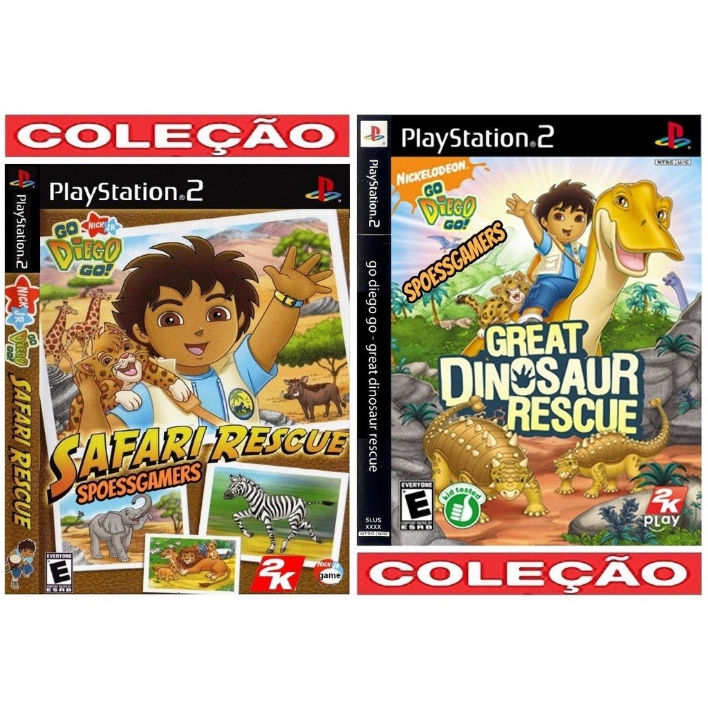 Jogo Go Diego Go Great Dinosaur + Safari (2 Dvds)