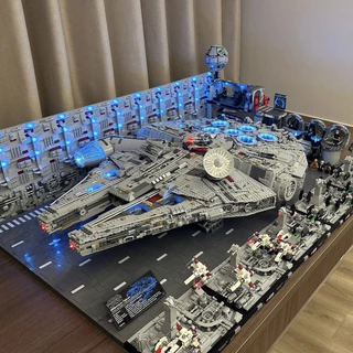 2500 peças de blocos de construção compatíveis com Lego Millennium Falcon, série de nave espacial Star Wars para meninos