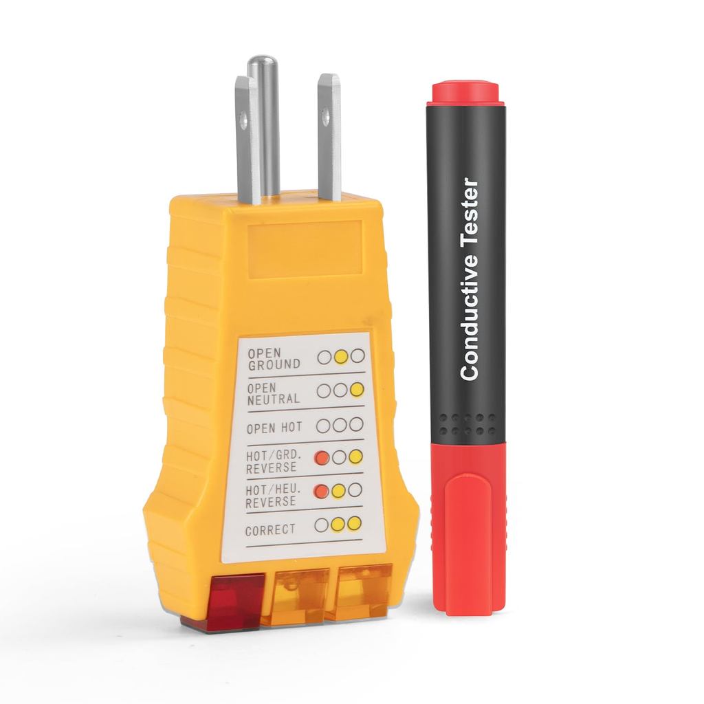 Kit de Teste de Aterramento com Testador de Tomada e Caneta de Teste de ...