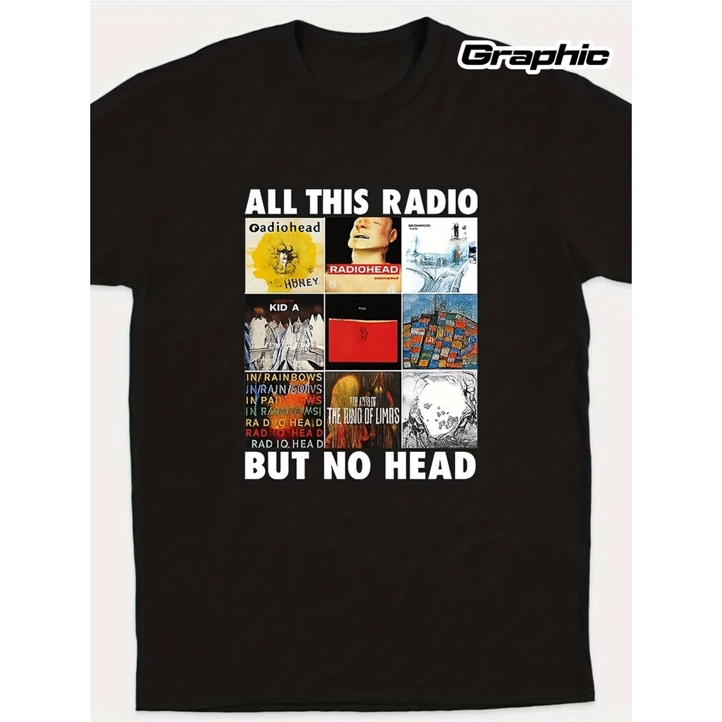 Camiseta Masculina Retrô Em Puro Algodão Com Estampa Da Capa Do