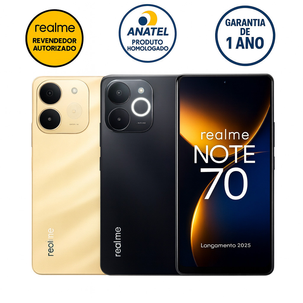 Celular Smartphone Realme Note 70 4G 256/8GB 256/4GB 128GB/4GB Ram