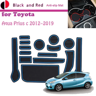 Tapete De Ranhura De Porta De Borracha Para Toyota Aqua Prius c NHP10 2012 ~ 2019 2013 Suporte De Copo Almofada Slot Por