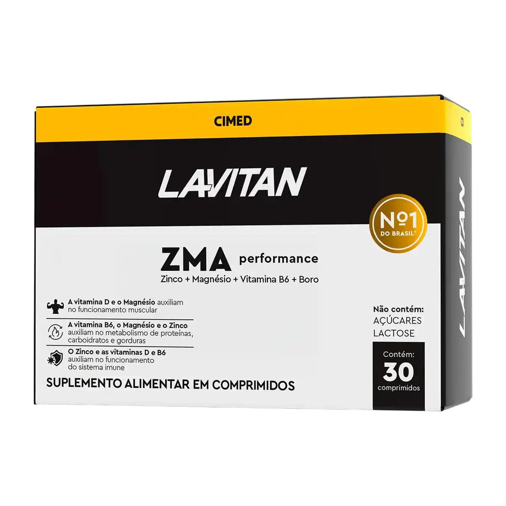 Suplemento Alimentar Lavitan ZMA 30 cmp - Cimed | Shopee Brasil