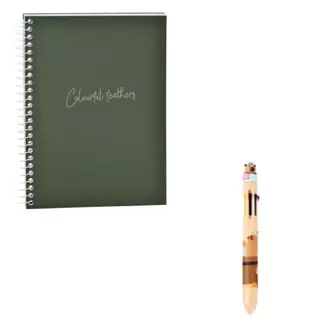 Caderno Colegial Slim Candy + Caneta esferográfica Capybara em Oferta na Shopee