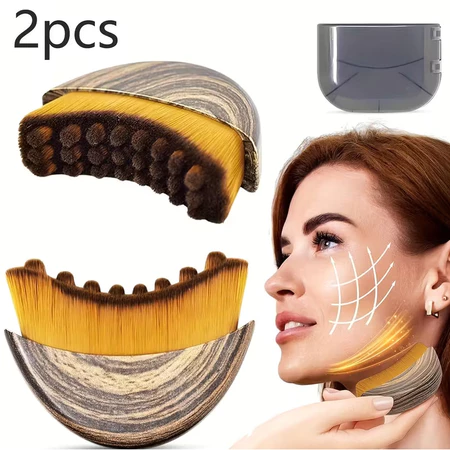 Escova De Drenagem Linfática Para Rosto E Corpo , Ferramenta Massageadora Ergonômica , Adequada Contornos Da Pele , Rela