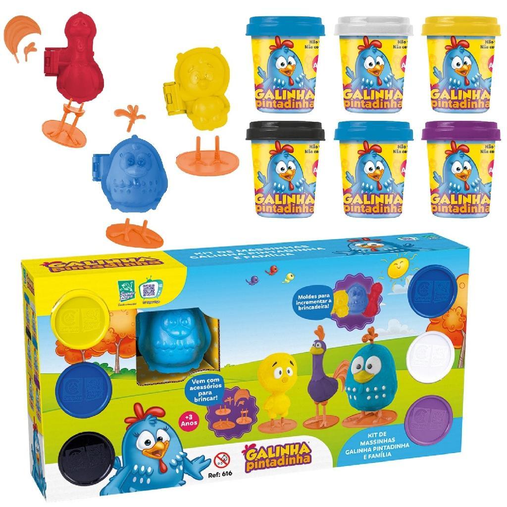 Kit Massinha Galinha Pintadinha Monte Seu Personagem Favorito C/ Molde ...