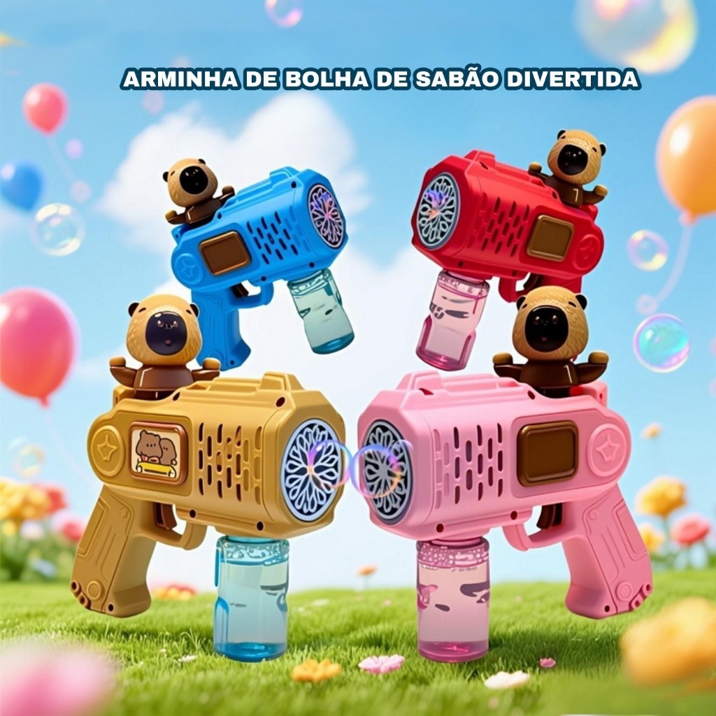 Brinquedo Arminha Capivara – Lança Bolhas de Sabão, Diversão Infantil ...