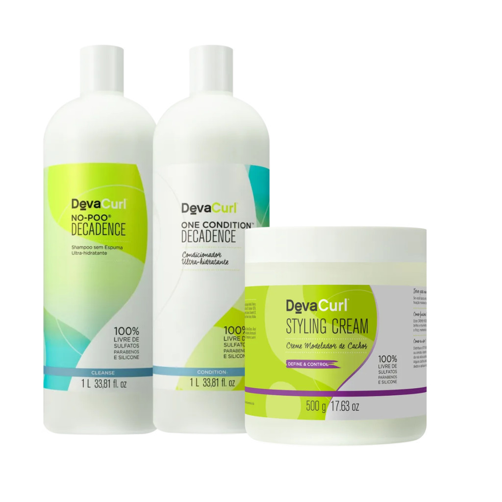 Kit Deva Curl Decadence Shampoo No Poo + Condicionador Ultra Hidratante ...