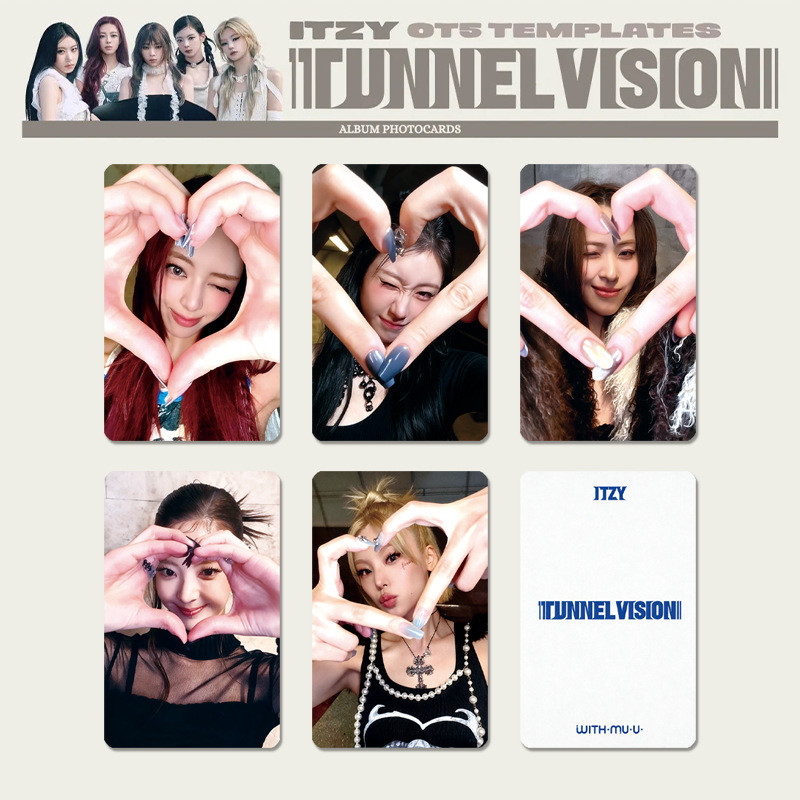 2-7 Unidades/Conjunto ITZY TUNNEL VISION Álbum Lomo Card Meninas