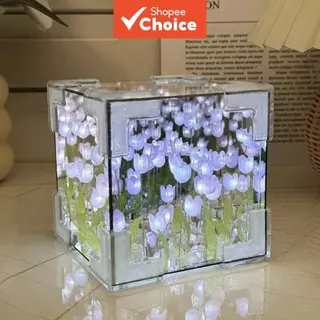 20 Pçs Tulipa Nightlight Artesanal DIY Material Filhote e Espelho Decoração Do Quarto Dia Dos Namorados Presente De Aniv
