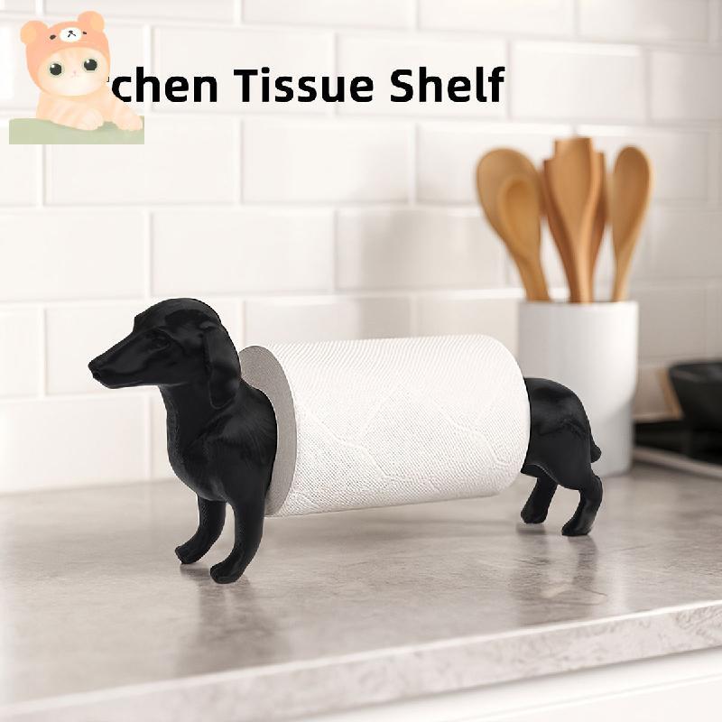 Suporte De Papel Para Cachorro Vintage Hilariante , Exibição De Toalha De Tecido Engraçado Impresso Em 3D Banheiro Rolo 