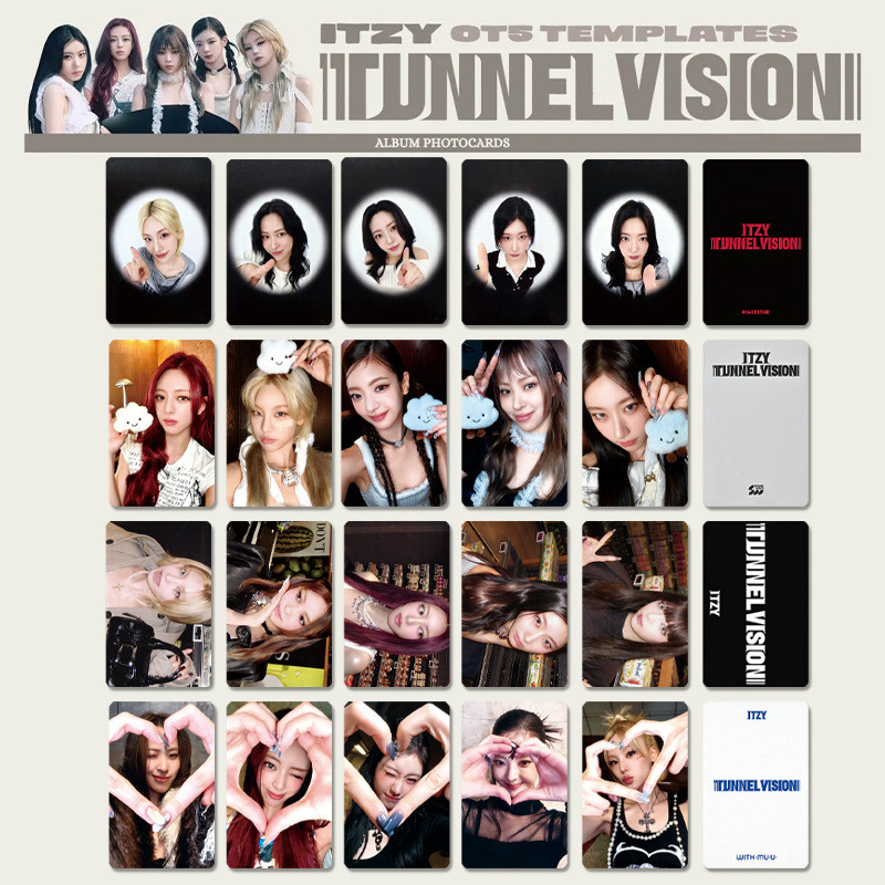 2-7 Unidades/Conjunto ITZY TUNNEL VISION Álbum Lomo Card Meninas