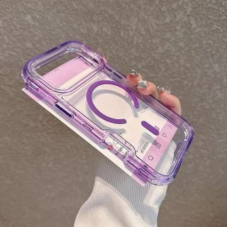 Capa De Telefone Magnética 3 Em 1 Removível À Prova De Choque Para iPhone 17 11 12 13 14 15 16 Pro Max Plus Air Caixa Fl