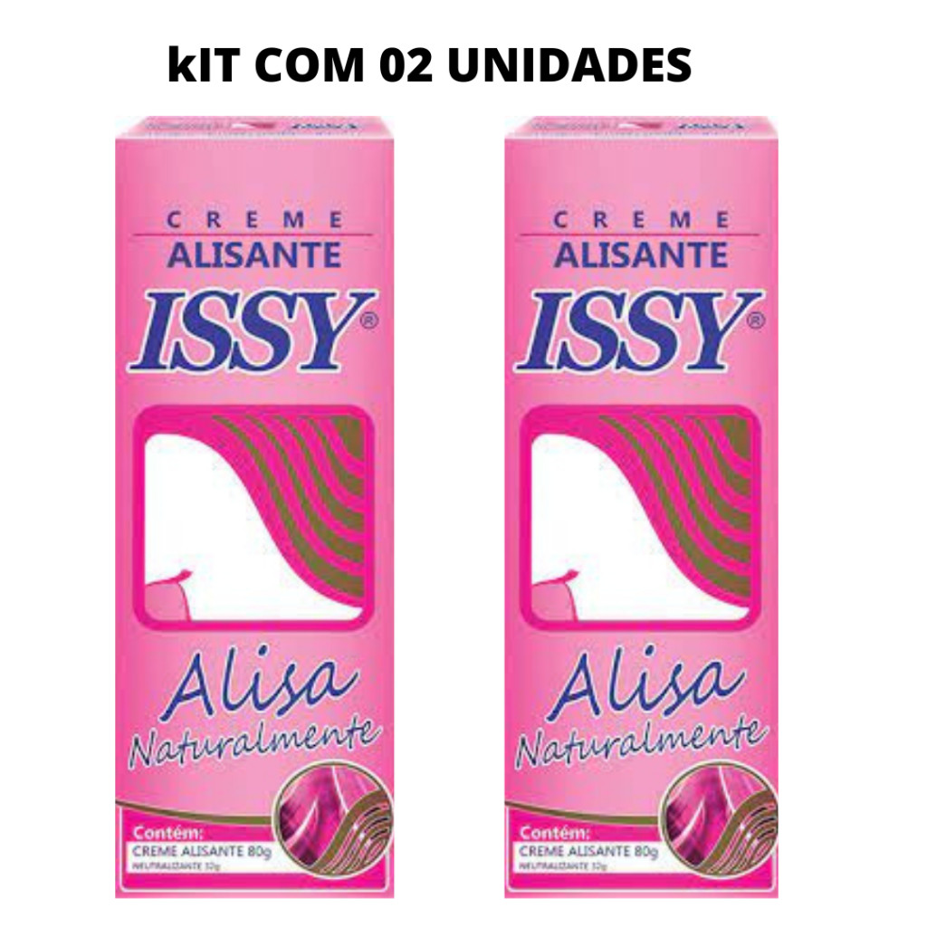 Kit Com 2 Creme Alisante Issy Alisa Naturalmente Tioglicolato 80g ...
