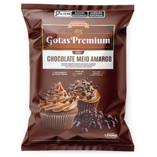 Chocolate Meio Amargo em Gotas Premium 1Kg
