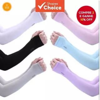 Mangas Esportivas Para Braços Com Punho De Dedo | Proteção Solar UV UPF 50 + Atividades Ao Ar Livre em Oferta na Shopee