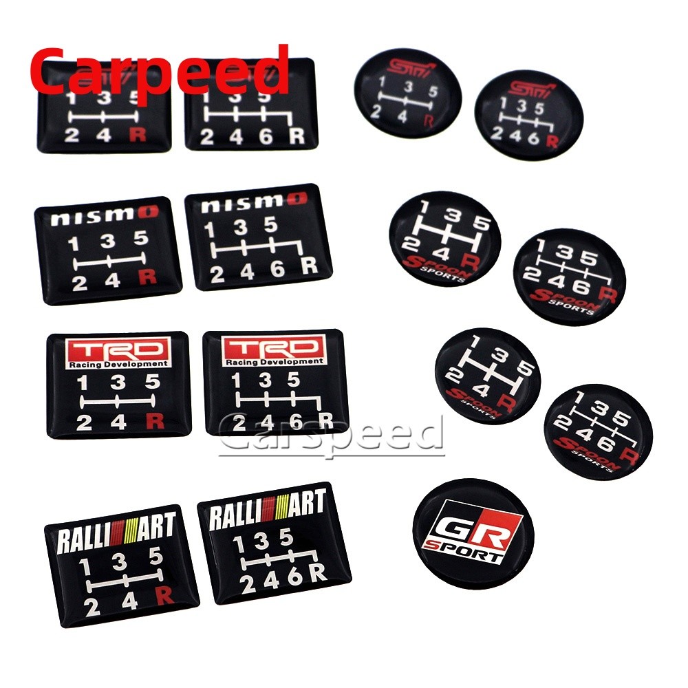 Adesivo Para Botão De Mudança De Carro Colher 3D RALLIART TRD NISMO STI ...