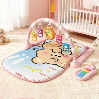 Tapete de Atividades rosa Infantil com Piano Musical e Arcos – Brinquedo Educativo para Bebês +18 Meses marisa em Oferta na Shopee