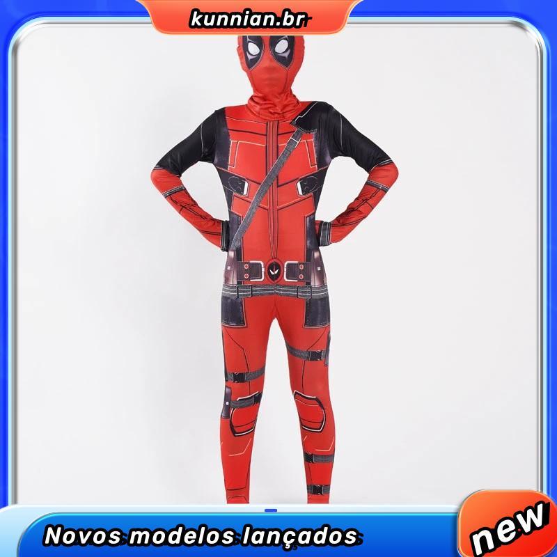 Fantasia De Deadpool Com Máscara Para Adultos E Crianças , Macacão ...