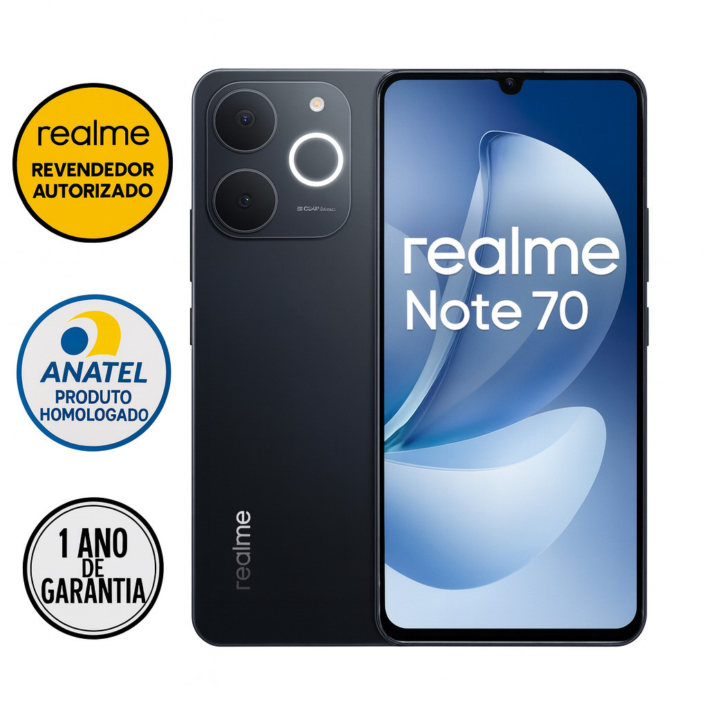 Celular Smartphone Realme Note 70 4G 256/8GB 256/4GB 128GB/4GB Ram