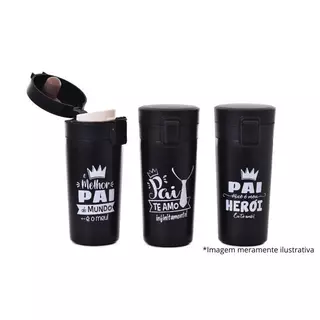 COPO TERMICO DIA DOS PAIS INOX 380 ML em Oferta na Shopee
