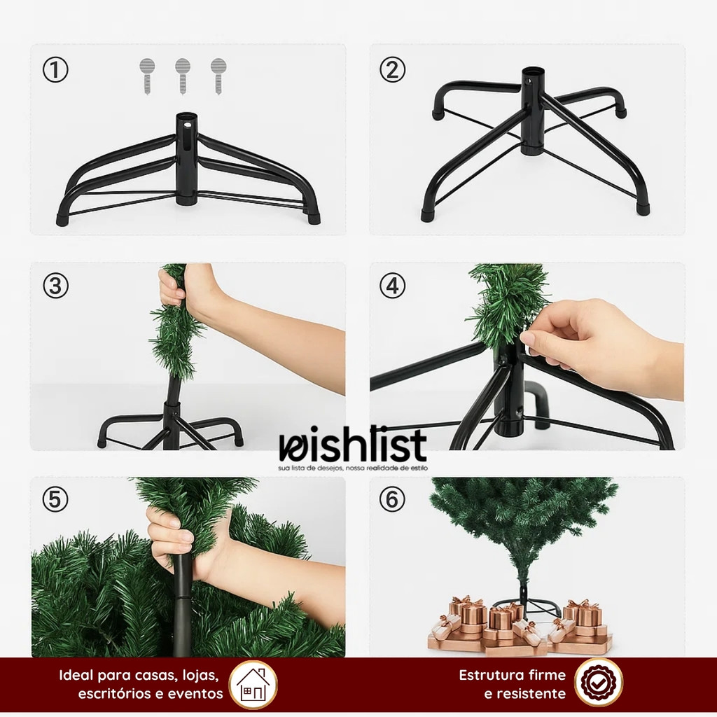 Arvore De Natal 2,40 Metros 2000 Galhos Decoração Pinheiro | Shopee Brasil