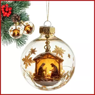 Enfeites De Jesus Para Árvore De Natal , Globo 3D , Suprimentos Festa Religiosa , Decoração De Aniversário , Dia Das Bru