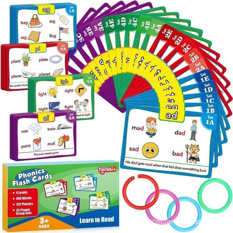 Phonics Flash Cards Learn to Read Spelling Reading Sight Words Phonics ...