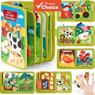 Livro Ocupado De Feltro Para Crianças Com História De Fazenda E Atividades DIY Presente De Natal Educacional Cognitivo em Oferta na Shopee