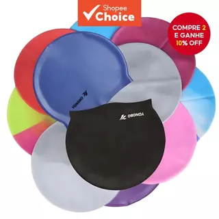 Touca De Natação Moderna De Cor Sólida – De Silicone À Prova D'água Para Homens/Mulheres , Proteção Confortável Os Ouvid em Oferta na Shopee