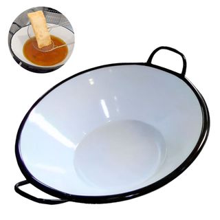 Tacho Pasteleiro Ferro Esmaltado Fritadeira para Eventos Feiras Uso Comercial Cozinha Industrial