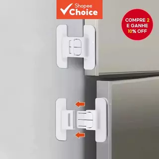 Conjunto com 2 Fechaduras para Cozinha e Armários, Travas Antiderrapantes para Crianças, Presente de Férias em Oferta na Shopee