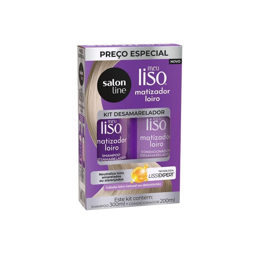 Kit Salon Line Meu Liso Matizador Loiro | Shopee Brasil