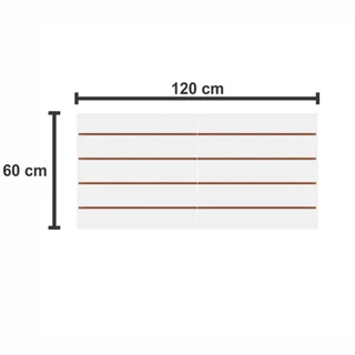 Painel canaletado expositor mdf branco 120 cm de comprimento 60 cm de altura em Oferta na Shopee