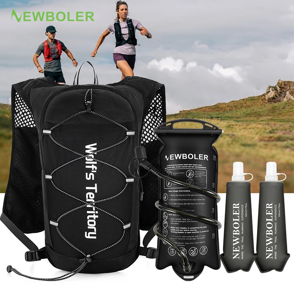 NEWBOLER Trilha Ao Ar Livre Correndo Ultraleve Mochila Colete De Hidratação Respirável Maratona Garrafa Água